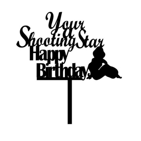 Jasmine Aladdin Inspired Acrylic Cake Topper - Picture 2 of 2